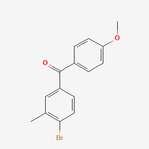 molecular formula C15H13BrO2 B8430503 (4-Bromo-3-methylphenyl)(4-methoxyphenyl)methanone 