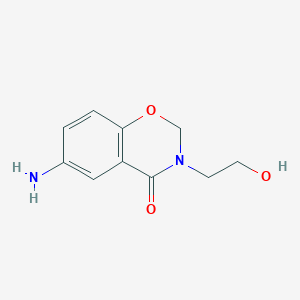 molecular formula C10H12N2O3 B8430530 6-amino-2,3-dihydro-3-(2'-hydroxyethyl)-4H-1,3-benzoxazin-4-one 