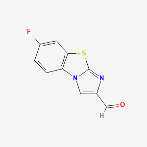 molecular formula C10H5FN2OS B8430553 2-Formyl-7-fluoro-imidazo[2,1-b]-benzthiazole 