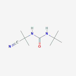 molecular formula C9H17N3O B8430579 N-(1-cyano-1-methylethyl)-N'-(1,1-dimethylethyl)urea 