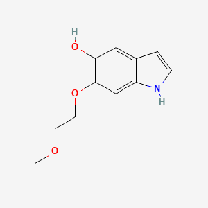 molecular formula C11H13NO3 B8430593 6-(2-Methoxyethoxy)-1H-indol-5-ol 