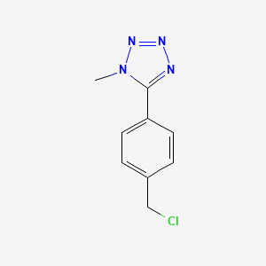 molecular formula C9H9ClN4 B8430706 4-(1-Methyltetrazol-5-yl)benzyl chloride CAS No. 220875-89-8
