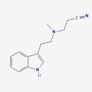 molecular formula C14H17N3 B8430775 N-(2-cyanoethyl)-N-methyl-2-(3-indolyl)ethylamine 