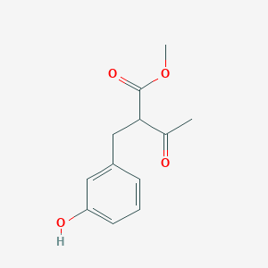 molecular formula C12H14O4 B8430959 Methyl 2-(3-hydroxybenzyl)-3-oxobutanoate 