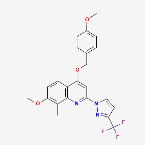 7-methoxy-4-(4-methoxy-benzyloxy)-8-methyl-2-(3-trifluoromethyl-1H-pyrazol-1-yl)-quinoline