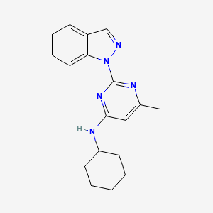 Cyclohexyl-(2-indazol-1-yl-6-methyl-pyrimidin-4-yl)-amine