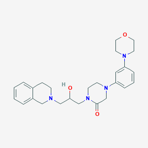1-(3-(3,4-dihydroisoquinolin-2(1H)-yl)-2-hydroxypropyl)-4-(3-morpholinophenyl)piperazin-2-one