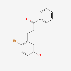molecular formula C16H15BrO2 B8431329 3-(2-Bromo-5-methoxy-phenyl)-1-phenyl-propan-1-one 