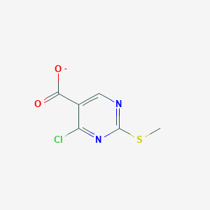 molecular formula C6H4ClN2O2S- B8431330 4-Chloro-2-methylthio-5-pyrimidinecarboxylate 