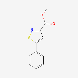 molecular formula C11H9NO2S B8431357 Methyl 5-phenylisothiazole-3-carboxylate 
