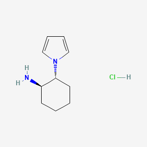 molecular formula C10H17ClN2 B8431420 (1R,2R)-2-(1H-Pyrrol-1-yl)cyclohexanamine hydrochloride 