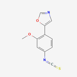 molecular formula C11H8N2O2S B8431455 3-Methoxy-4-(5-oxazolyl)phenyl isothiocyanate 