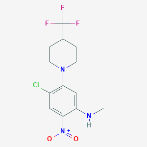 4-Chloro-N-methyl-2-nitro-5-(4-trifluoromethyl-piperidin-1-yl)aniline