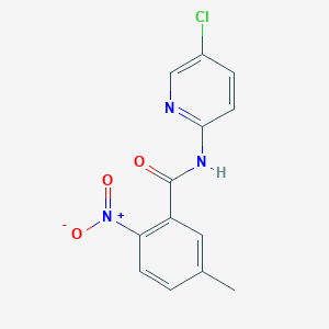 molecular formula C13H10ClN3O3 B8431471 N-(5-chloropyridin-2-yl)-5-methyl-2-nitrobenzamide 
