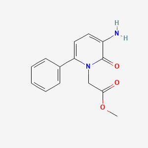 molecular formula C14H14N2O3 B8431570 Methyl [3-amino-1,2-dihydro-2-oxo-6-phenyl-1-pyridyl]acetate 