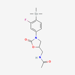 3-[3-Fluoro-4-(trimethylstannyl)phenyl]-5-(acetamidomethyl)-1,3-oxazolidin-2-one