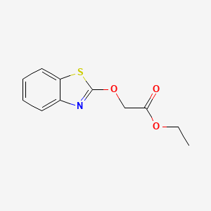 molecular formula C11H11NO3S B8431774 Ethyl 2-(benzo[d]thiazol-2-yloxy)acetate 
