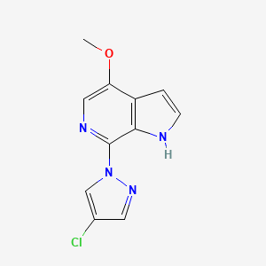 1h-Pyrrolo[2,3-c]pyridine,7-(4-chloro-1h-pyrazol-1-yl)-4-methoxy-