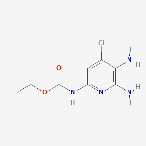 molecular formula C8H11ClN4O2 B8431949 ethyl N-(5,6-diamino-4-chloro-2-pyridyl)carbamate 