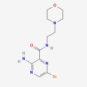 3-amino-6-bromo-N-(2-morpholin-4-ylethyl)pyrazine-2-carboxamide