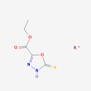 molecular formula C5H6KN2O3S B8432143 Potassium 5-(ethoxycarbonyl)-1,3,4-oxadiazole-2-thiolate 