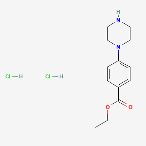 molecular formula C13H20Cl2N2O2 B8432225 Ethyl4-(piperazin-1-yl)benzoatedihydrochloride 