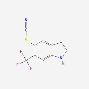 Thiocyanic acid, 2,3-dihydro-6-(trifluoromethyl)-1H-indol-5-yl ester