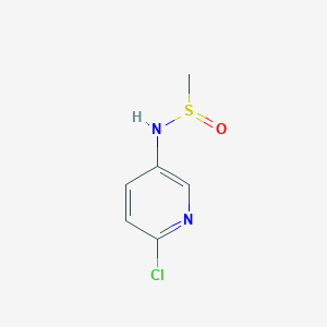 molecular formula C6H7ClN2OS B8432393 N-(6-Chloropyridin-3-yl)methanesulfinamide 