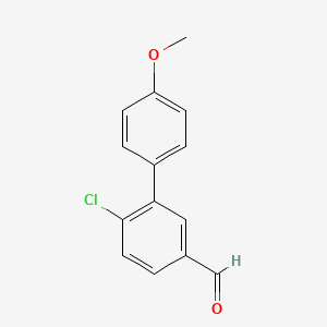 4-Chloro-3-(4-methoxyphenyl)benzenecarboxaldehyde