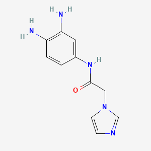molecular formula C11H13N5O B8432588 N-(3,4-diaminophenyl)-2-(1H-imidazol-1-yl)acetamide 