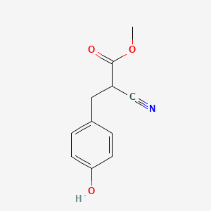 molecular formula C11H11NO3 B8432662 Methyl 2-cyano-3-(4-hydroxyphenyl)propanoate 