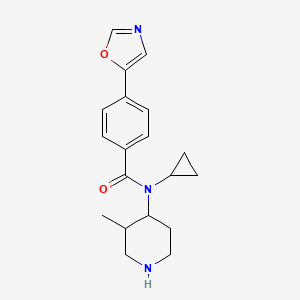 N-Cyclopropyl-N-(3-methyl-piperidin-4-yl)-4-oxazol-5-yl-benzamide