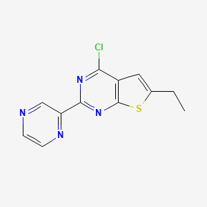 4-Chloro-2-(pyrazin-2-yl)-6-ethyl-thieno-[2,3-d]-pyrimidine
