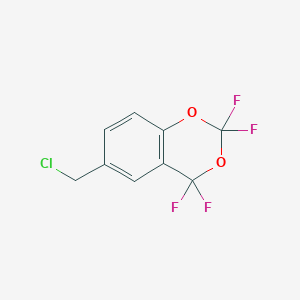 molecular formula C9H5ClF4O2 B8432850 4H-1,3-Benzodioxin, 6-(chloromethyl)-2,2,4,4-tetrafluoro- 