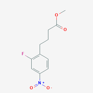 molecular formula C11H12FNO4 B8433265 Methyl 4-(2-fluoro-4-nitrophenyl)butanoate 