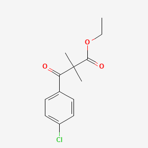 molecular formula C13H15ClO3 B8433388 Ethyl alpha-(4-chlorobenzoyl)isobutyrate 