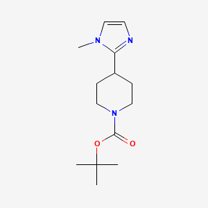 molecular formula C14H23N3O2 B8433530 Tert-butyl 4-(1-methyl-1H-imidazol-2-yl)piperidine-1-carboxylate 