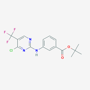 Tert-butyl 3-({4-chloro-5-(trifluoromethyl)pyrimidin-2-yl}amino)benzoate