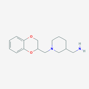 C-[1-(2,3-Dihydrobenzo[1,4]dioxin-2-ylmethyl)piperidin-3-yl]methylamine