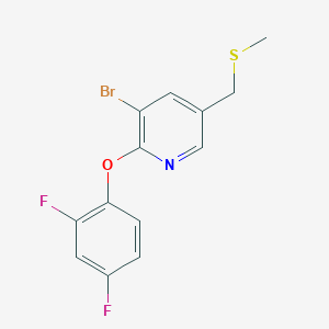 3-Bromo-2-(2,4-difluorophenoxy)-5-(methylthiomethyl)pyridine