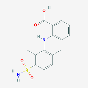 molecular formula C15H16N2O4S B084339 2-(2,6-Dimethyl-3-sulfamoylanilino)benzoic acid CAS No. 10311-45-2