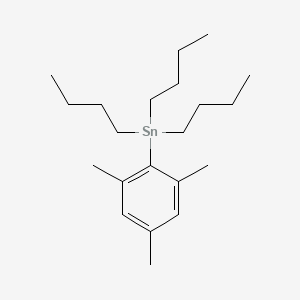 molecular formula C21H38Sn B8433933 Stannane, tributyl(2,4,6-trimethylphenyl)- CAS No. 68971-91-5