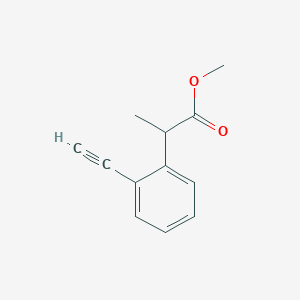 molecular formula C12H12O2 B8433954 Methyl 2-(2-ethynylphenyl)propanoate 