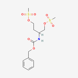 molecular formula C14H21NO8S2 B8433986 [4-Methylsulfonyloxy-3-(phenylmethoxycarbonylamino)butyl] methanesulfonate 