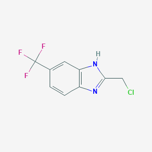 molecular formula C9H6ClF3N2 B008434 2-(Chloromethyl)-6-(trifluoromethyl)-1H-benzo[D]imidazole CAS No. 107430-29-5