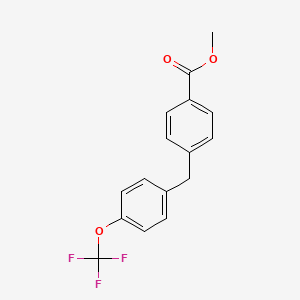 molecular formula C16H13F3O3 B8434006 Methyl 4-[4-(trifluoromethoxy)benzyl]benzoate 