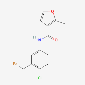 molecular formula C13H11BrClNO2 B8434013 N-(3-bromomethyl-4-chlorophenyl)-2-methyl-3-furancarboxamide 