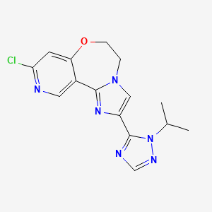 Imidazo[1,2-d]pyrido[3,4-f][1,4]oxazepine, 9-chloro-5,6-dihydro-2-[1-(1-methylethyl)-1H-1,2,4-triazol-5-yl]-
