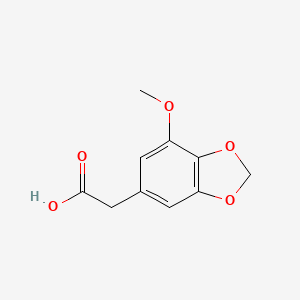 molecular formula C10H10O5 B8434173 3-Methoxy-4,5-methylenedioxyphenylacetic acid CAS No. 4408-61-1
