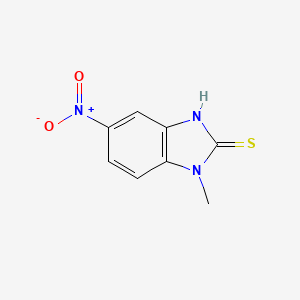 molecular formula C8H7N3O2S B8434286 1-Methyl-5-nitro-1,3-dihydro-benzimidazole-2-thione 